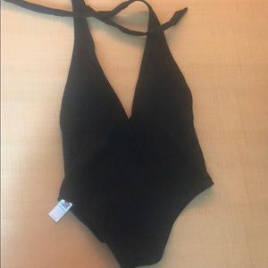 Aerie Black Ribbed Bathingsuit